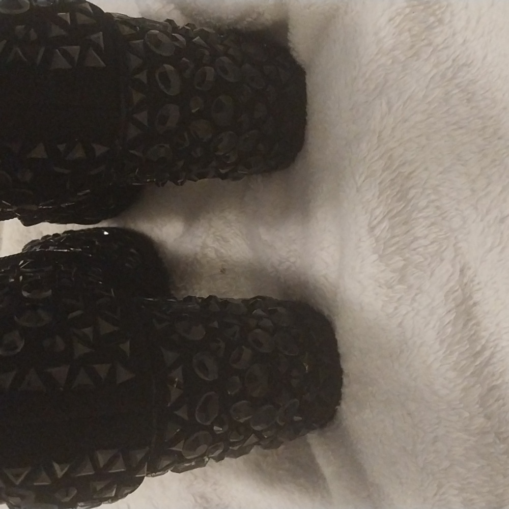 Forever Rhinestone Boots/Booties BLACK 9 - Picture 8 of 10